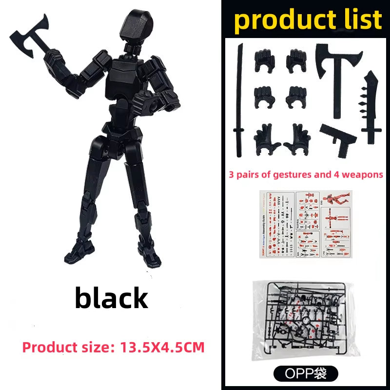 Multi-Jointed Movable Shapeshift Robot 3D Printed Mannequin Dummy 13 Action Figure Full Body Movable Robot Parent-Children Games