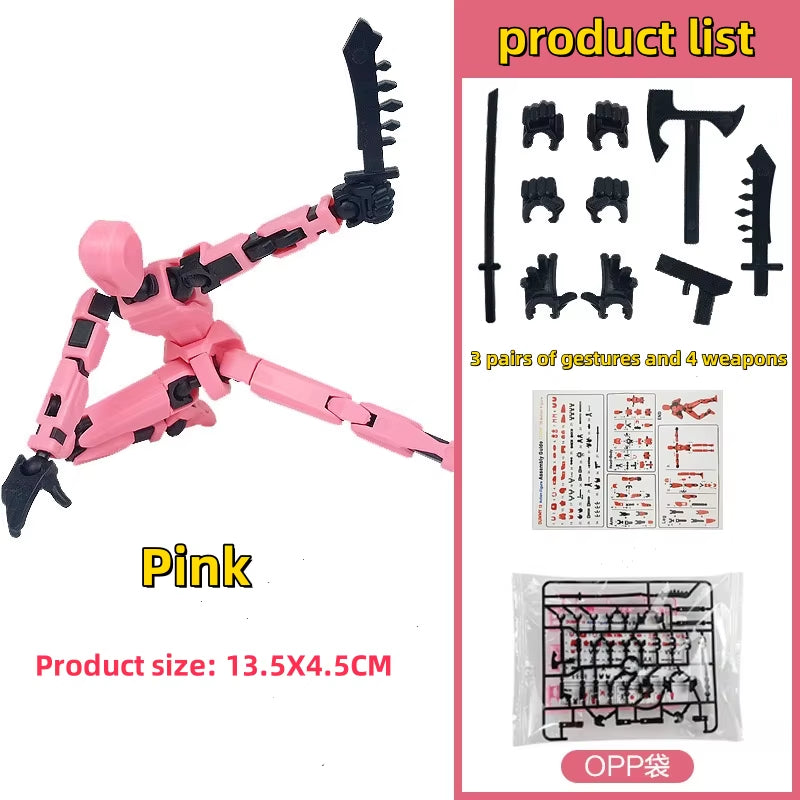 Multi-Jointed Movable Shapeshift Robot 3D Printed Mannequin Dummy 13 Action Figure Full Body Movable Robot Parent-Children Games