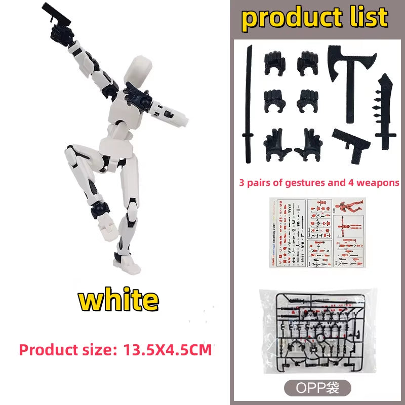 Multi-Jointed Movable Shapeshift Robot 3D Printed Mannequin Dummy 13 Action Figure Full Body Movable Robot Parent-Children Games