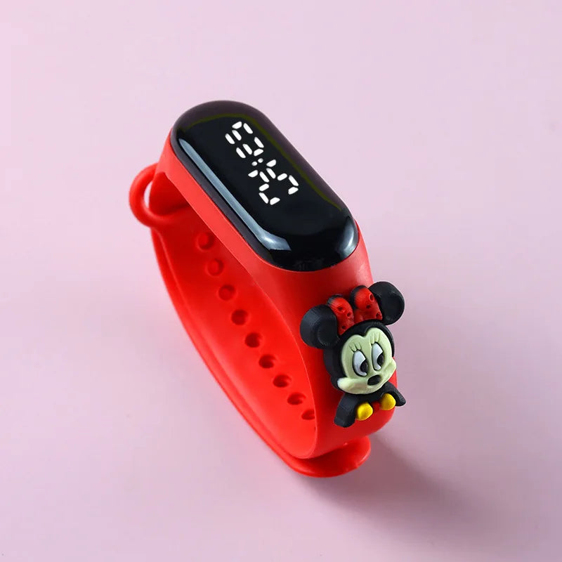 Fashion Mickey Children Watches for Girls Electronic Bracelet Sports Touch LED Spiderman Doll Kids Watch Women Waterproof Clock