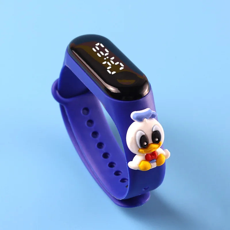 Fashion Mickey Children Watches for Girls Electronic Bracelet Sports Touch LED Spiderman Doll Kids Watch Women Waterproof Clock