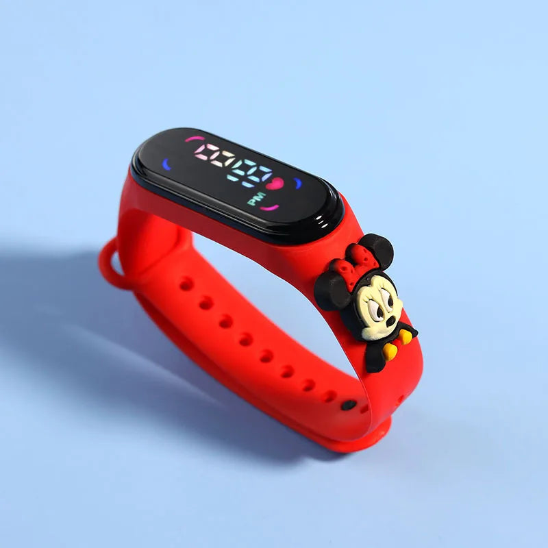 Fashion Mickey Children Watches for Girls Electronic Bracelet Sports Touch LED Spiderman Doll Kids Watch Women Waterproof Clock