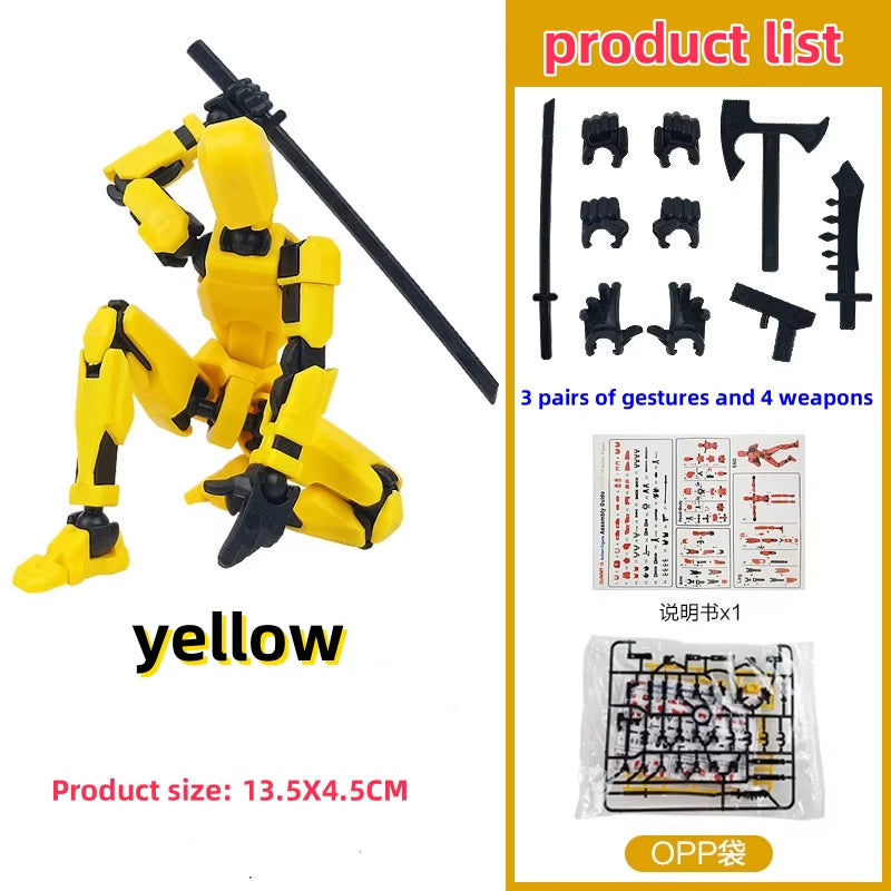 Multi-Jointed Movable Shapeshift Robot 3D Printed Mannequin Dummy 13 Action Figure Full Body Movable Robot Parent-Children Games