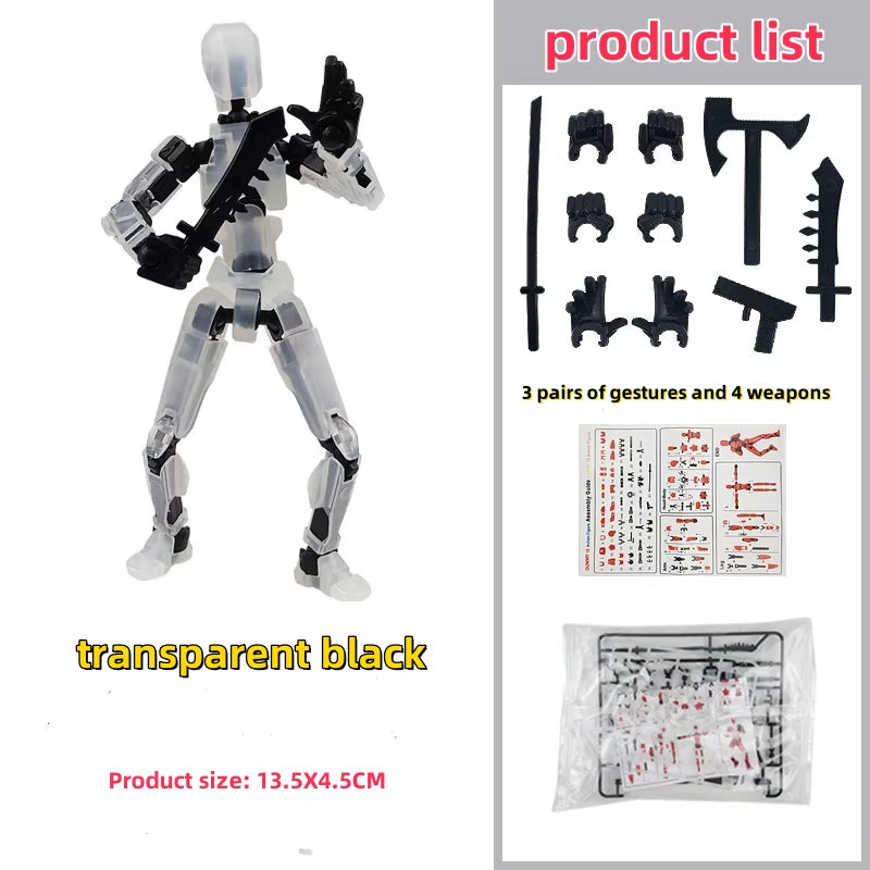 Multi-Jointed Movable Shapeshift Robot 3D Printed Mannequin Dummy 13 Action Figure Full Body Movable Robot Parent-Children Games