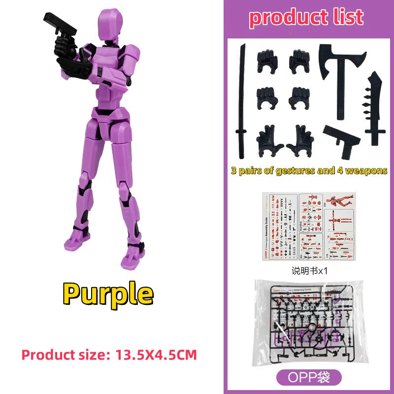 Multi-Jointed Movable Shapeshift Robot 3D Printed Mannequin Dummy 13 Action Figure Full Body Movable Robot Parent-Children Games