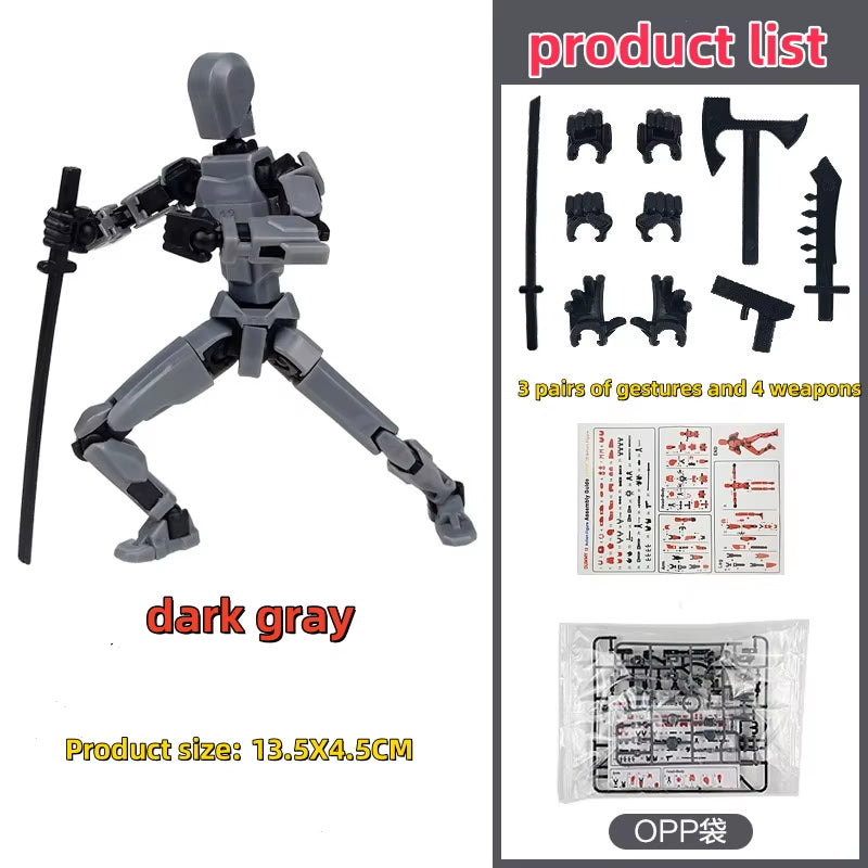 Multi-Jointed Movable Shapeshift Robot 3D Printed Mannequin Dummy 13 Action Figure Full Body Movable Robot Parent-Children Games