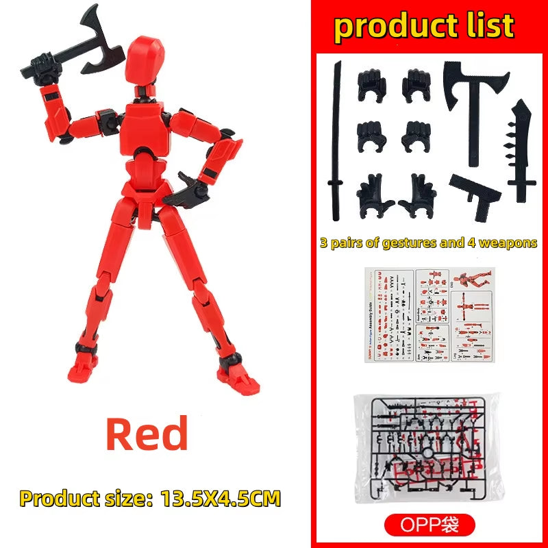 Multi-Jointed Movable Shapeshift Robot 3D Printed Mannequin Dummy 13 Action Figure Full Body Movable Robot Parent-Children Games