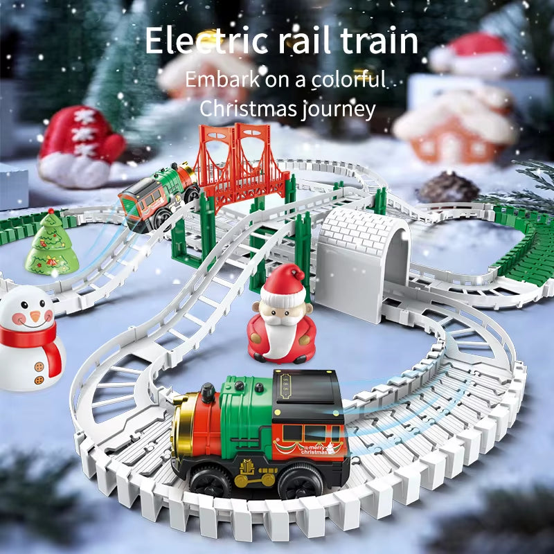 Christmas Track Car Train Toys Children Electric Track Toy Car Christmas Car Kids Educational Toys for Children Birthday Gift